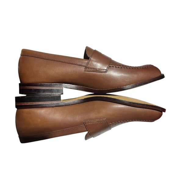 J Crew Shoes Mens 10.5 Brown‎ Leather Penny Loafers Preppy AW268 Luxury Holiday main image 8